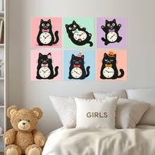 Charger l'image dans la galerie, Mini Série Peinture par Numéros 20x20cm (6 pièces) - Chats tic-tac