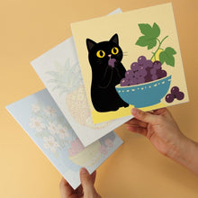 Charger l'image dans la galerie, Mini Série Peinture par Numéros 20x20cm (6 pièces) - Chat et fruits colorés