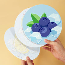 Charger l'image dans la galerie, Mini Série Peinture par Numéros - Disques Ø20cm (6 pièces) - Fruits givrés