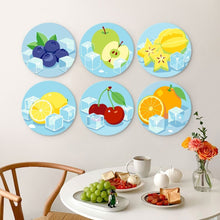 Charger l'image dans la galerie, Mini Série Peinture par Numéros - Disques Ø20cm (6 pièces) - Fruits givrés