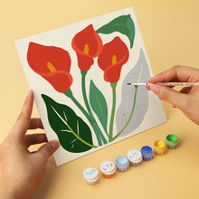Charger l'image dans la galerie, Mini Série Peinture par Numéros 20x20cm (6 pièces) - Imprimé floral vintage