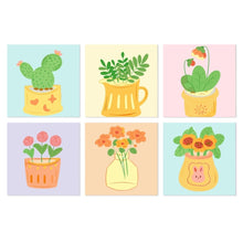 Charger l'image dans la galerie, Mini Série Peinture par Numéros 20x20cm (6 pièces) - Coin de plantes colorées Figured'Art