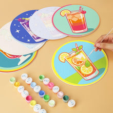 Charger l'image dans la galerie, Mini Série Peinture par Numéros - Disques Ø20cm (6 pièces) - Cocktails d'Été