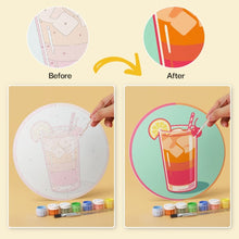 Charger l'image dans la galerie, Mini Série Peinture par Numéros - Disques Ø20cm (6 pièces) - Cocktails d'Été