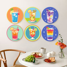 Charger l'image dans la galerie, Mini Série Peinture par Numéros - Disques Ø20cm (6 pièces) - Cocktails d'Été