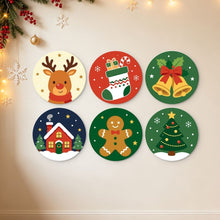 Charger l'image dans la galerie, Mini Série Peinture par Numéros - Disques Ø20cm (6 pièces) - Murmures de Noël