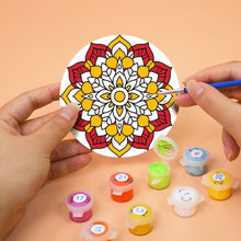Charger l&#39;image dans la galerie, Peinture par numéros Dessous de Verre 15cm (6 pièces) - Mandala Coloré