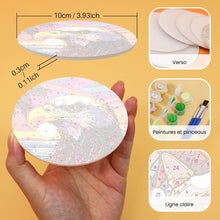 Charger l&#39;image dans la galerie, Peinture par numéros Dessous de Verre 15cm (6 pièces) - Faune Pop Art