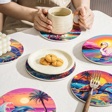 Charger l&#39;image dans la galerie, Peinture par numéros Dessous de Verre 15cm (6 pièces) - Vie Marine Colorée