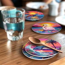 Charger l&#39;image dans la galerie, Peinture par numéros Dessous de Verre 15cm (6 pièces) - Vie Marine Colorée