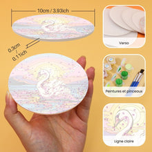 Charger l&#39;image dans la galerie, Peinture par numéros Dessous de Verre 15cm (6 pièces) - Vie Marine Colorée