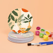 Charger l&#39;image dans la galerie, Peinture par numéros Dessous de Verre 15cm (6 pièces) - Design Botanique Moderne