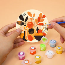 Charger l&#39;image dans la galerie, Peinture par numéros Dessous de Verre 15cm (6 pièces) - Design Botanique Moderne