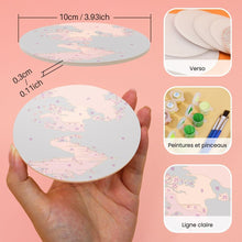 Charger l&#39;image dans la galerie, Peinture par numéros Dessous de Verre 15cm (6 pièces) - Scène de Coucher de Soleil