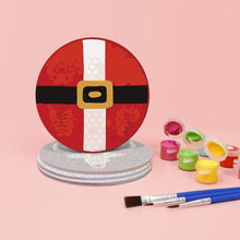 Charger l&#39;image dans la galerie, Peinture par numéros Dessous de Verre 15cm (4 pièces) - Cadeau de Noël Créatif