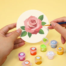 Charger l'image dans la galerie, Peinture par numéros Dessous de Verre 10cm (6 pièces) - Bouquet Pastel