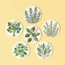 Charger l'image dans la galerie, Peinture par numéros Dessous de Verre 10cm (6 pièces) - Herbes Aromatiques Figured'Art