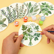 Charger l'image dans la galerie, Peinture par numéros Dessous de Verre 10cm (6 pièces) - Herbes Aromatiques