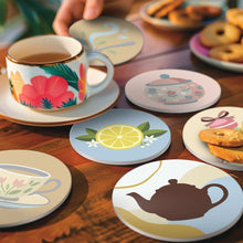 Charger l'image dans la galerie, Peinture par numéros Dessous de Verre 10cm (6 pièces) - L’Heure du Thé