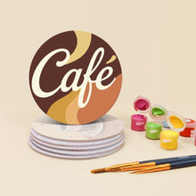 Charger l'image dans la galerie, Peinture par numéros Dessous de Verre 10cm (6 pièces) - Café de Paris