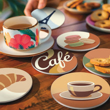 Charger l'image dans la galerie, Peinture par numéros Dessous de Verre 10cm (6 pièces) - Café de Paris