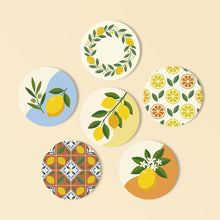 Charger l'image dans la galerie, Peinture par numéros Dessous de Verre 10cm (6 pièces) - Jardin de Citrons Figured'Art