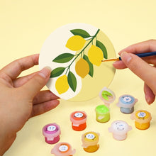 Charger l'image dans la galerie, Peinture par numéros Dessous de Verre 10cm (6 pièces) - Jardin de Citrons