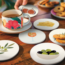 Charger l'image dans la galerie, Peinture par numéros Dessous de Verre 10cm (6 pièces) - Saveurs Méditerranéennes