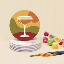 Charger l'image dans la galerie, Peinture par numéros Dessous de Verre 10cm (6 pièces) - Dégustation de Vin