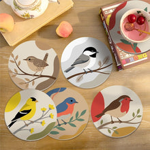 Charger l'image dans la galerie, Peinture par numéros Dessous de Verre 10cm (6 pièces) - Petits Oiseaux Chanteurs