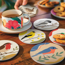 Charger l'image dans la galerie, Peinture par numéros Dessous de Verre 10cm (6 pièces) - Petits Oiseaux Chanteurs