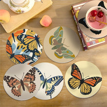 Charger l'image dans la galerie, Peinture par numéros Dessous de Verre 10cm (6 pièces) - Ailes du Printemps