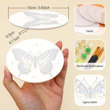 Charger l'image dans la galerie, Peinture par numéros Dessous de Verre 10cm (6 pièces) - Ailes du Printemps