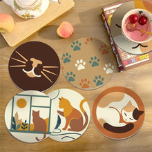 Charger l'image dans la galerie, Peinture par numéros Dessous de Verre 10cm (6 pièces) - Vie de Chat