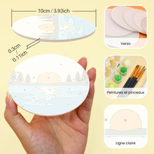 Charger l'image dans la galerie, Peinture par numéros Dessous de Verre 10cm (6 pièces) - Horizons Naturels