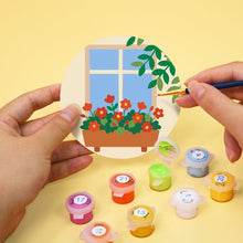 Charger l'image dans la galerie, Peinture par numéros Dessous de Verre 10cm (6 pièces) - Fenêtres Enchantées
