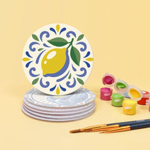 Charger l'image dans la galerie, Peinture par numéros Dessous de Verre 10cm (6 pièces) - Motifs Méditerranéens