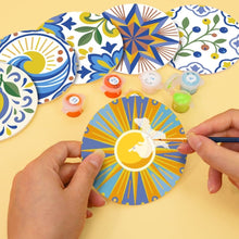 Charger l'image dans la galerie, Peinture par numéros Dessous de Verre 10cm (6 pièces) - Motifs Méditerranéens