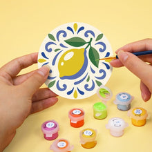 Charger l'image dans la galerie, Peinture par numéros Dessous de Verre 10cm (6 pièces) - Motifs Méditerranéens