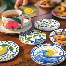 Charger l'image dans la galerie, Peinture par numéros Dessous de Verre 10cm (6 pièces) - Motifs Méditerranéens