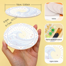 Charger l'image dans la galerie, Peinture par numéros Dessous de Verre 10cm (6 pièces) - Motifs Méditerranéens