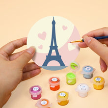 Charger l'image dans la galerie, Peinture par numéros Dessous de Verre 10cm (6 pièces) - Bonjour Paris