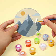 Charger l'image dans la galerie, Peinture par numéros Dessous de Verre 10cm (6 pièces) - Horizons Enchantés