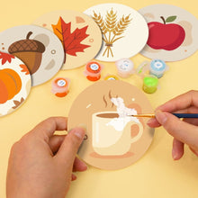 Charger l'image dans la galerie, Peinture par numéros Dessous de Verre 10cm (6 pièces) - Automne douillet