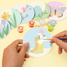 Charger l'image dans la galerie, Peinture par numéros Dessous de Verre 10cm (6 pièces) - Fleurs de printemps