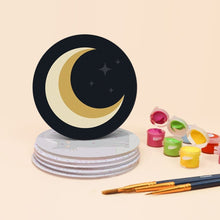 Charger l'image dans la galerie, Peinture par numéros Dessous de Verre 10cm (6 pièces) - Magie d’Halloween