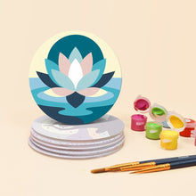 Charger l'image dans la galerie, Peinture par numéros Dessous de Verre 10cm (6 pièces) - Équilibre zen