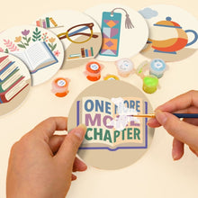 Charger l'image dans la galerie, Peinture par numéros Dessous de Verre 10cm (6 pièces) - Retraite de lecture