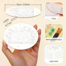 Charger l'image dans la galerie, Peinture par numéros Dessous de Verre 10cm (6 pièces) - Retraite de lecture