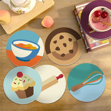 Charger l'image dans la galerie, Peinture par numéros Dessous de Verre 10cm (6 pièces) - Amateurs de desserts
